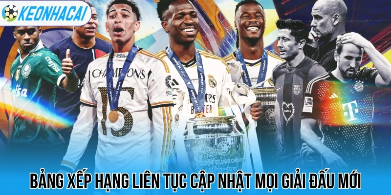 BXH bóng đá - Bảng xếp hạng bóng đá 122 Bảng xếp hạng liên tục cập nhật mọi giải đấu mới