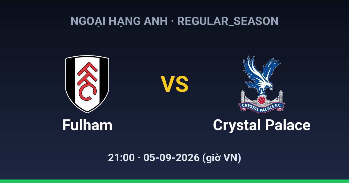 Fulham FC vs Crystal Palace FC